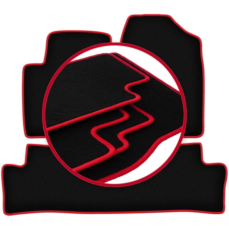 Tapis de voiture CARLUX-RED pour : Hyundai i10 II à hayon (2013-)