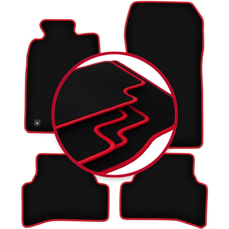 Tapis de voiture CARLUX-RED pour : Mercedes CLK W208 coupé (1997-2003)