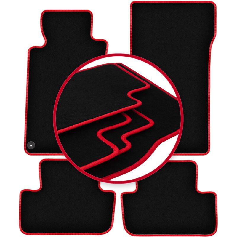 Tapis de voiture CARLUX-RED pour : Mercedes CLK W209 coupé (1997-2009)