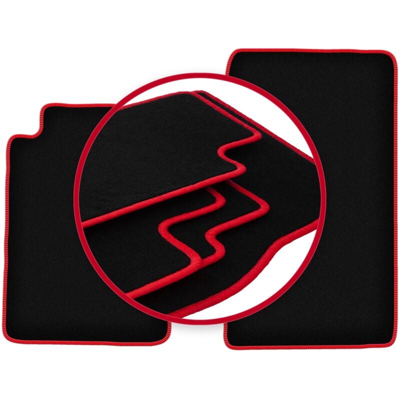 Tapis de voiture CARLUX-RED pour : Mercedes SLK R170 cabriolet (1996-2004)
