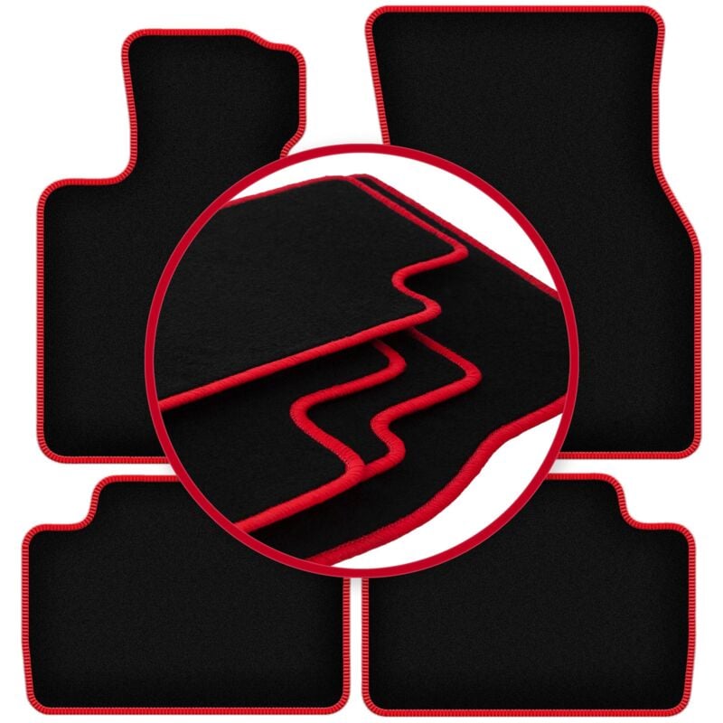 Tapis de voiture CARLUX-RED pour : Mini Cooper F55 5 portes (2014-)