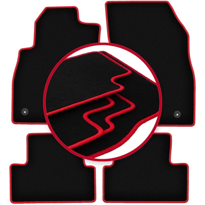 Tapis de voiture CARLUX-RED pour : Opel Astra J à hayon, berline, break, sportive (2009-2015)