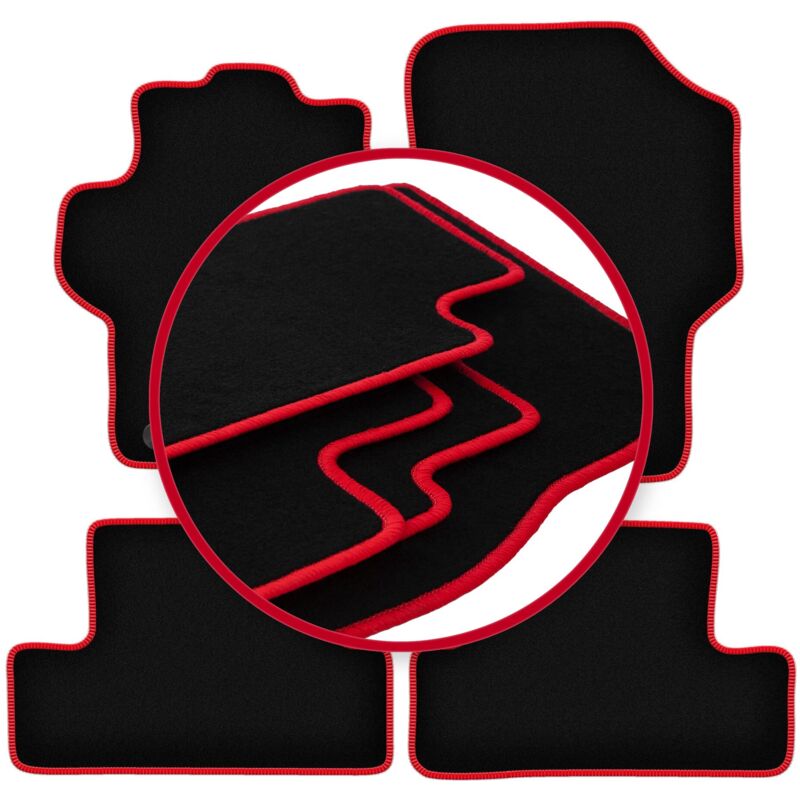 Tapis de voiture CARLUX-RED pour : Peugeot 1007 monospace (2004-2009)