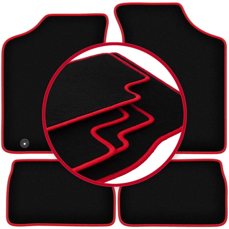 Tapis de voiture CARLUX-RED pour : Peugeot 106 berline (1991-2003)