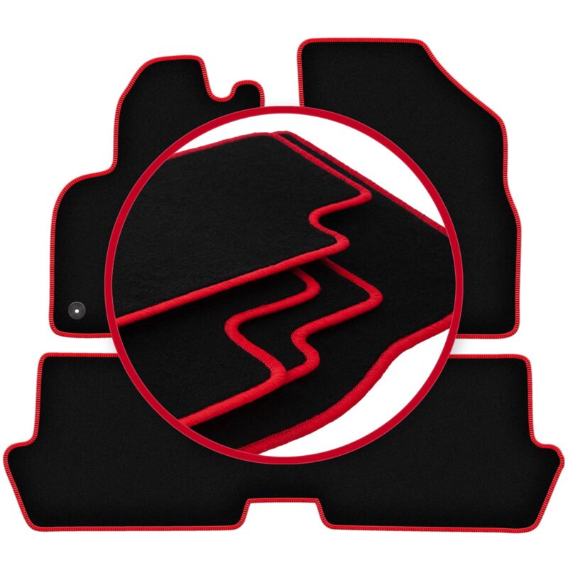 Tapis de voiture CARLUX-RED pour : Peugeot 3008 I monospace (2009-2016)