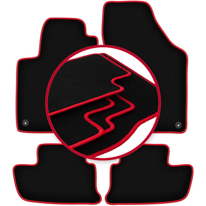 Tapis de voiture CARLUX-RED pour : Peugeot RCZ coupé (2010-2015)