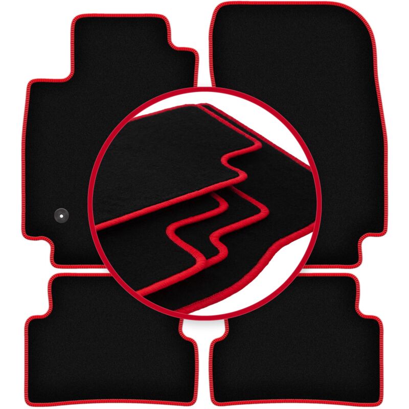 Tapis de voiture CARLUX-RED pour : Renault Captur SUV (2013-2019)