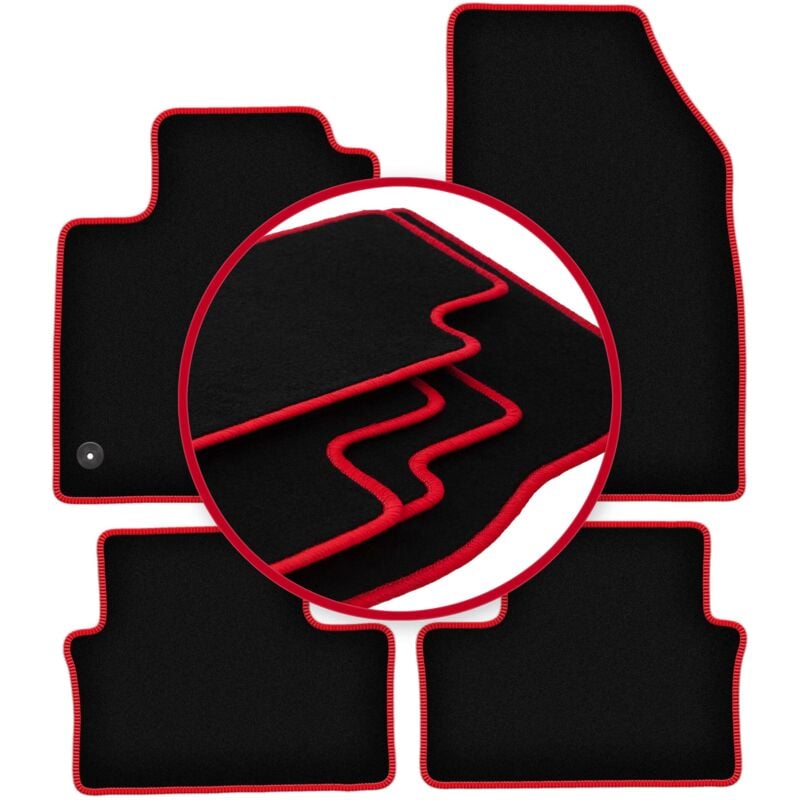 Tapis de voiture CARLUX-RED pour : Renault Clio V berline (2019-)
