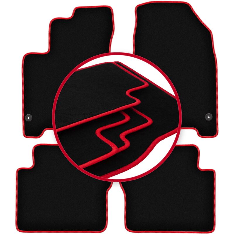 Tapis de voiture CARLUX-RED pour : Renault Koleos I SUV (2007-2016)