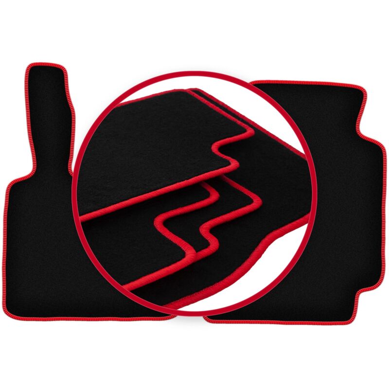 Tapis de voiture CARLUX-RED pour : Smart ForTwo I berline (1998-2007)
