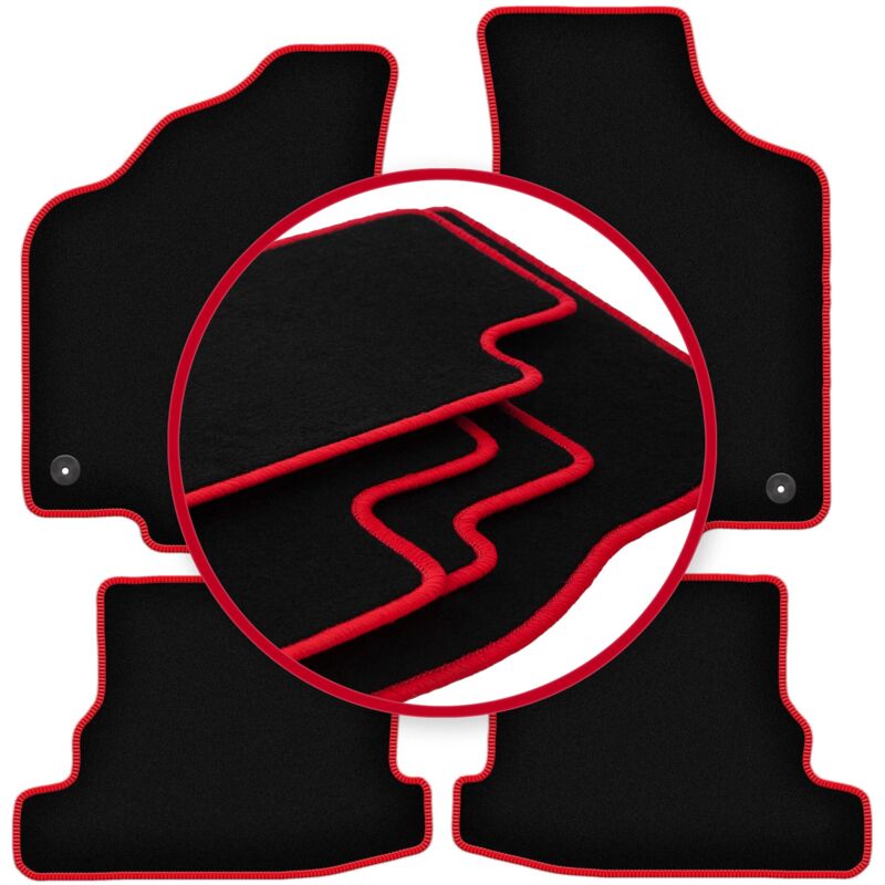 Tapis de voiture CARLUX-RED pour Volkswagen Polo III 6N berline, classique (1994-1999)