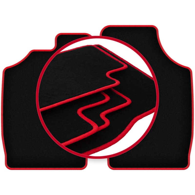 Tapis de voiture CARLUX-ROUGE pour : Daihatsu Cuore V berline (1997-2003)