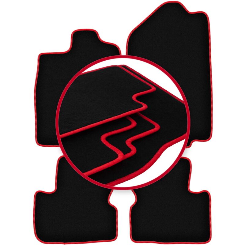 Tapis de voiture CARLUX-ROUGE pour : Opel Calibra coupé (1989-1997)