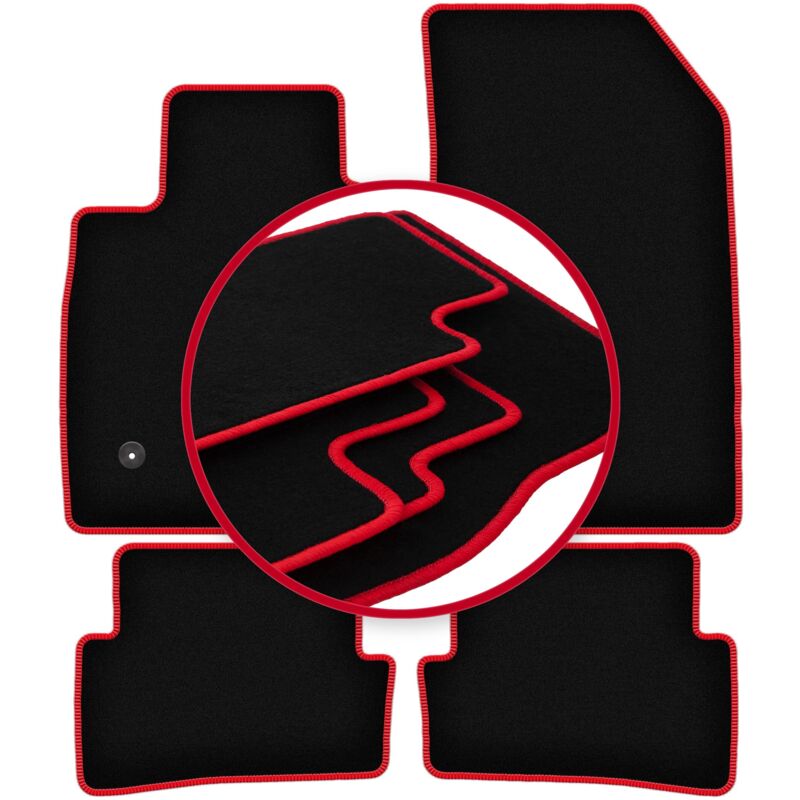 Tapis de voiture CARLUX-ROUGE pour : Renault Clio IV grandtour, break, hayon (2013-)