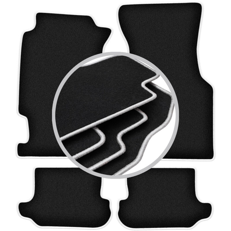 Tapis de voiture CARLUX-SILVER pour : Honda CRX DelSol coupé, cabriolet (1992-1997)