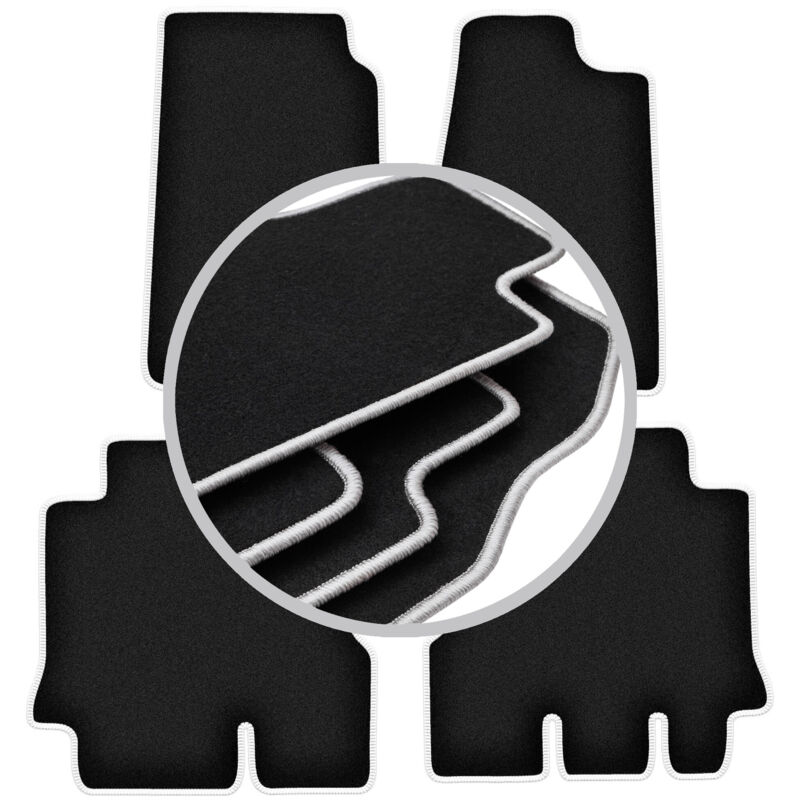 Tapis de voiture CARLUX-SILVER pour Jeep Wrangler III JK tout-terrain (2006-2017)