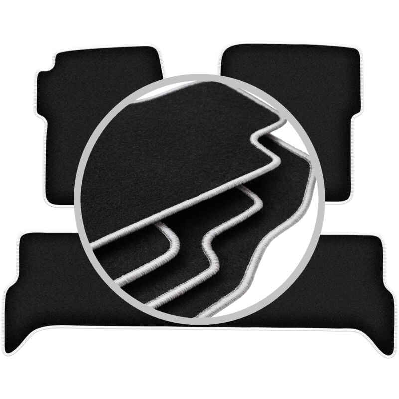 Tapis de voiture CARLUX-SILVER pour : Land Rover Discovery II tout-terrain (1998-2004)