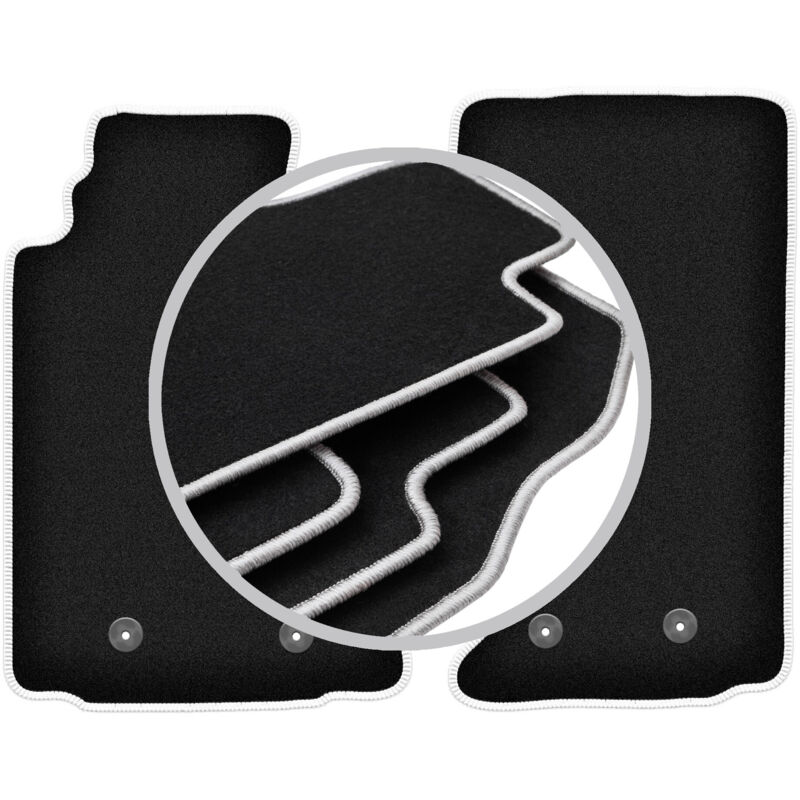 Tapis de voiture CARLUX-SILVER pour : Mazda MX-5 III cabriolet (2005-2015)