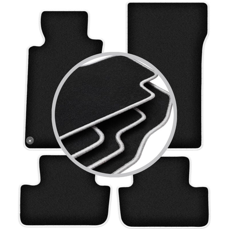 Tapis de voiture CARLUX-SILVER pour : Mercedes CLK W209 coupé (1997-2009)