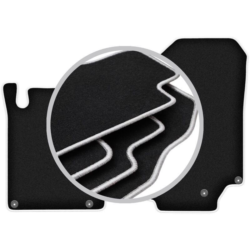 Tapis de voiture CARLUX-SILVER pour : Mercedes SL R129 500 SL (1989-2001)