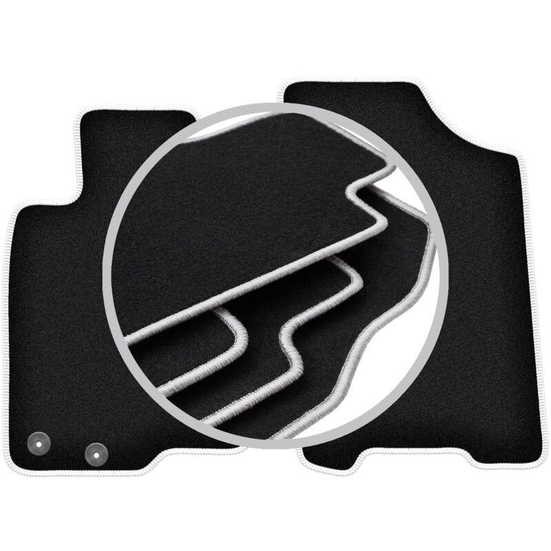 Tapis de voiture CARLUX-SILVER pour Nissan Navara IV pick-up (2014-)