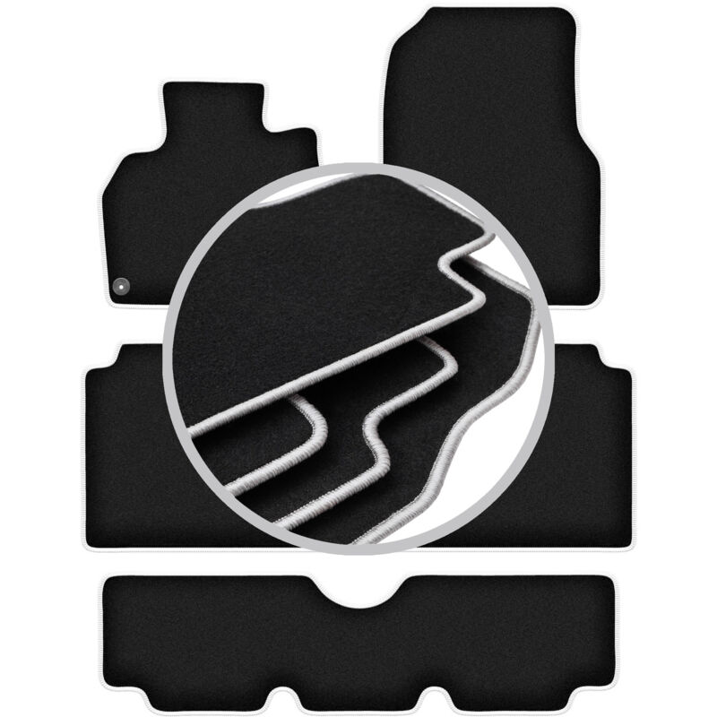 Tapis de voiture CARLUX-SILVER pour : Renault Espace IV 7 places (2002-2012)