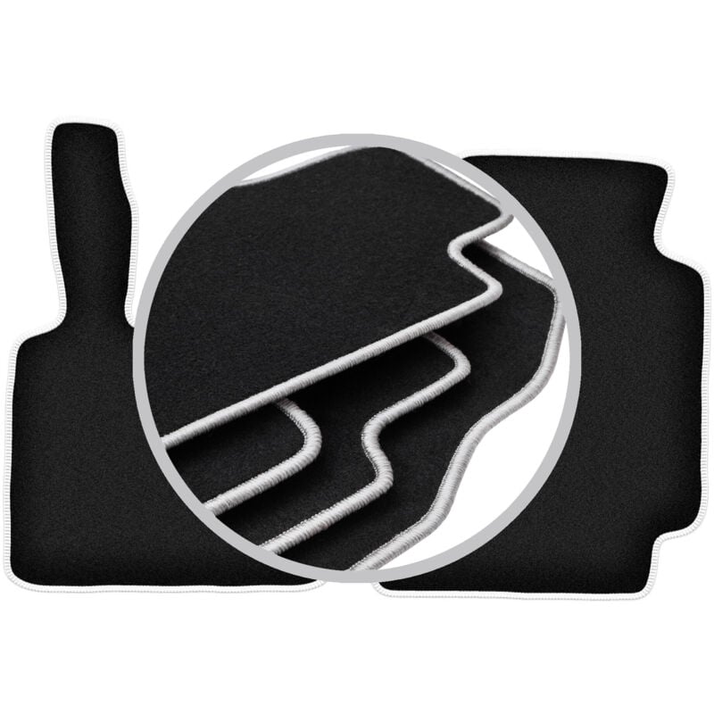 Tapis de voiture CARLUX-SILVER pour : Smart ForTwo I berline (1998-2007)