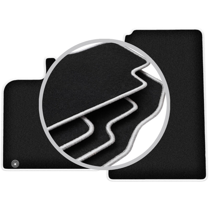 Tapis de voiture CARLUX-SILVER pour : Smart ForTwo II à hayon (2007-2014)