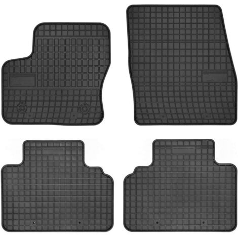 Tapis de voiture en caoutchouc pour: Ford Tourneo Courier combivan (2014-) - noir, montés