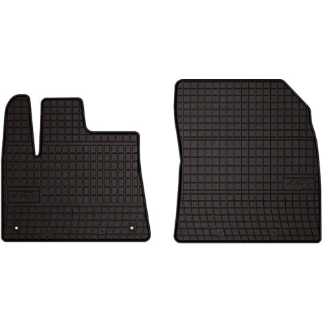 Tapis de voiture en caoutchouc pour : Peugeot Partner III Combivan (2018-) - noir, montés