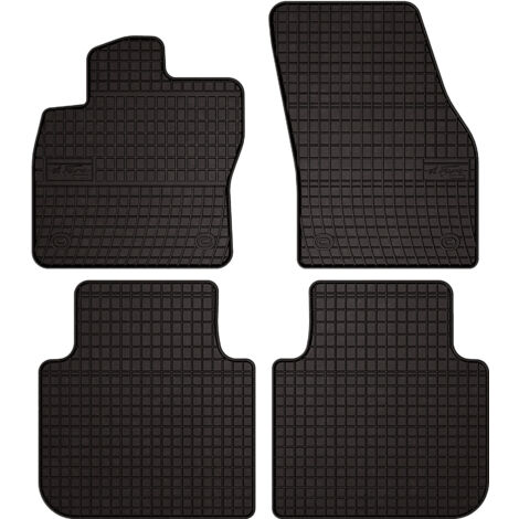 Tapis de voiture en caoutchouc pour : Skoda Kodiaq crossover (2016-) - noir, montés