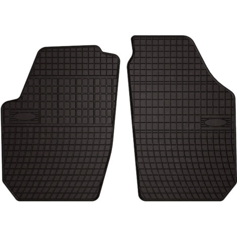 Tapis de voiture en caoutchouc pour : Skoda Praktik combivan (2006-2015) - noir, montés