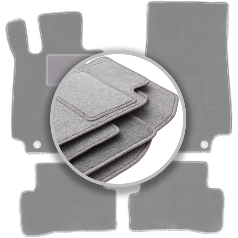 Tapis de voiture gris pour Mercedes C W205 avec repose-pieds break, berline (2015-)