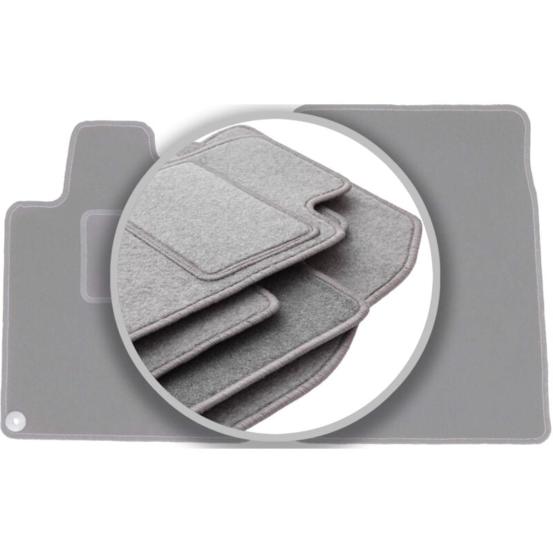 Tapis de voiture gris pour : Peugeot 407 coupé, berline, break (2004-2011)