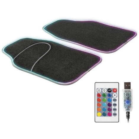 Tapis de voiture LED Ambiente avec sélection des couleurs