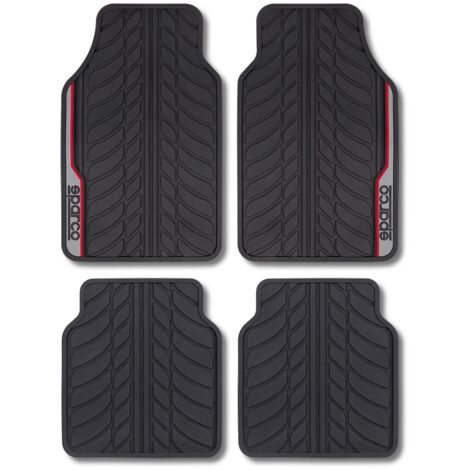 Tapis de voiture Sparco - Caoutchouc - Rouge