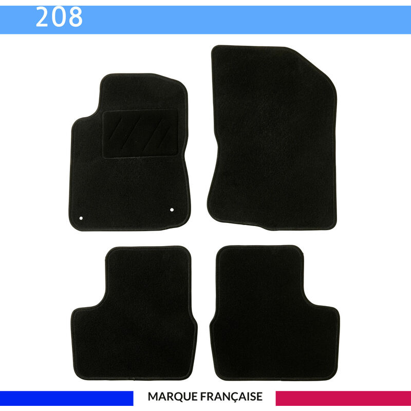 Tapis de voiture - Sur Mesure pour 208 (2012 - 2019) - 4 pièces - Tapis de sol antidérapant pour automobile