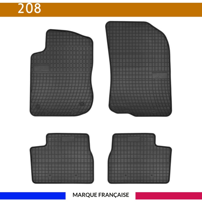 Autosweet - Tapis de voiture - Sur Mesure pour 208 (2012 - 2019) - 4 pièces - Tapis de sol antidérapant pour automobile - Souple