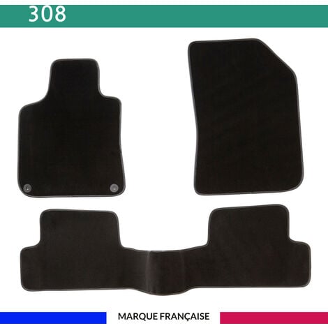 AUTOSWEET Tapis de voiture - Sur Mesure pour 308 (2013 - 2021) - 3 pièces - Tapis de sol antidérapant pour automobile