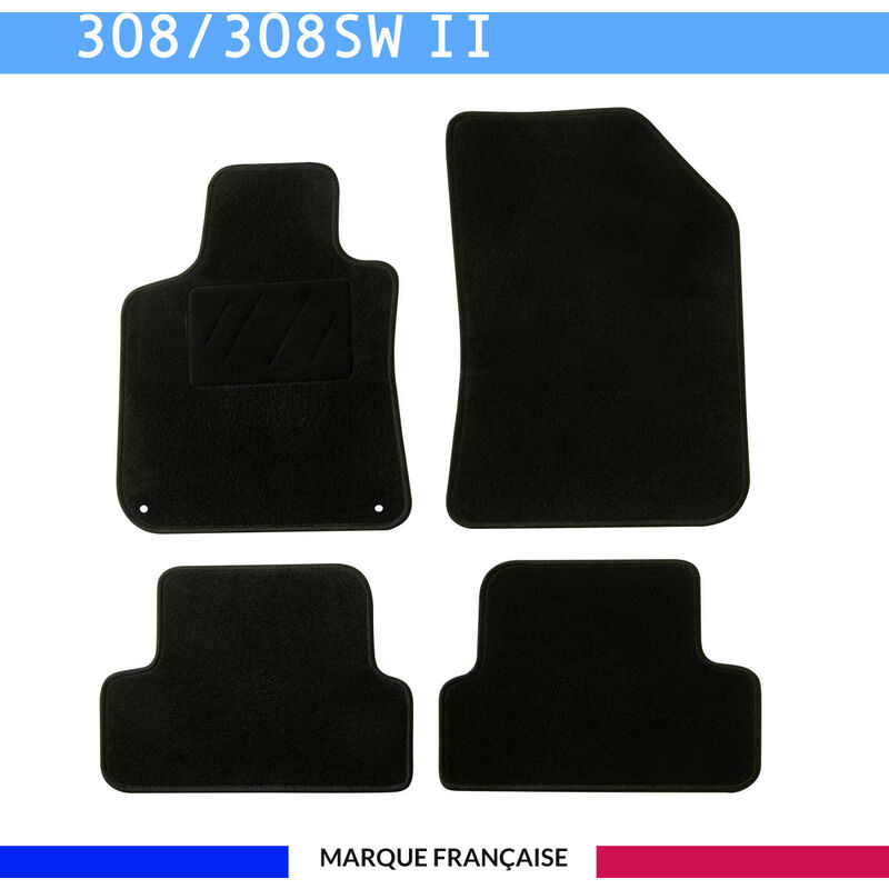 Tapis de voiture - Sur Mesure pour 308 (2013 - 2021) - 4 pièces - Tapis de sol antidérapant pour automobile