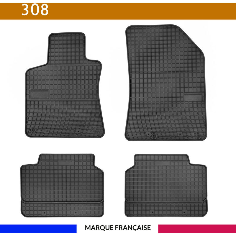 Tapis de voiture - Sur Mesure pour 308 (2013 - 2021) - 4 pièces - Tapis de sol antidérapant pour automobile - Souple