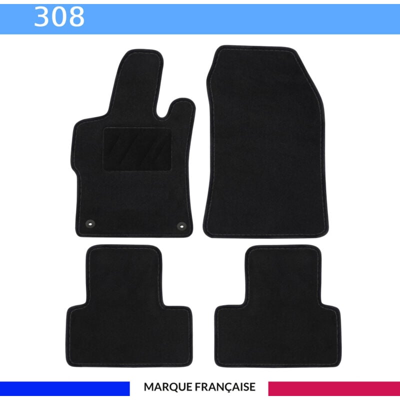 Tapis de voiture - Sur Mesure pour 308 (dès 10/2021) - 4 pièces - Tapis de sol antidérapant pour automobile