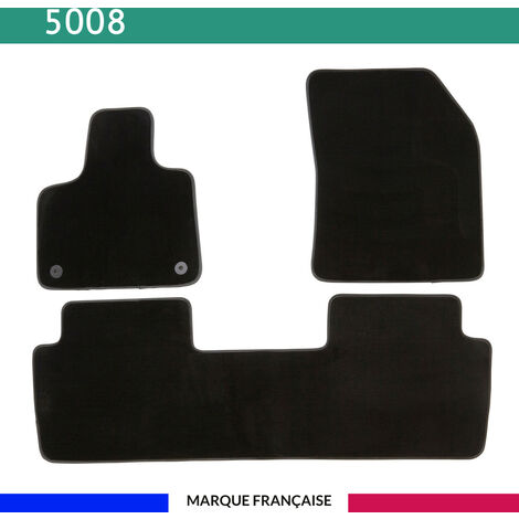 Tapis de voiture - Sur Mesure pour 5008 (dès 2017) - 3 pièces - Tapis de sol antidérapant pour automobile