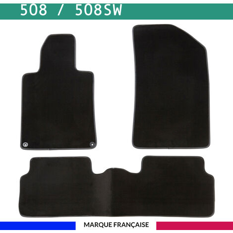 Tapis de voiture - Sur Mesure pour 508 / 508SW (2010 - 2018) - 3 pièces - Tapis de sol antidérapant pour automobile