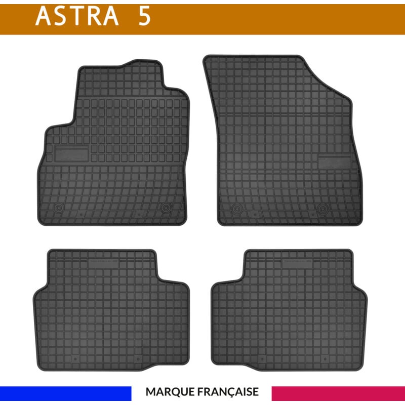 Tapis de voiture - Sur Mesure pour astra (2015 - 2020) - 4 pièces - Tapis de sol antidérapant pour automobile - Souple