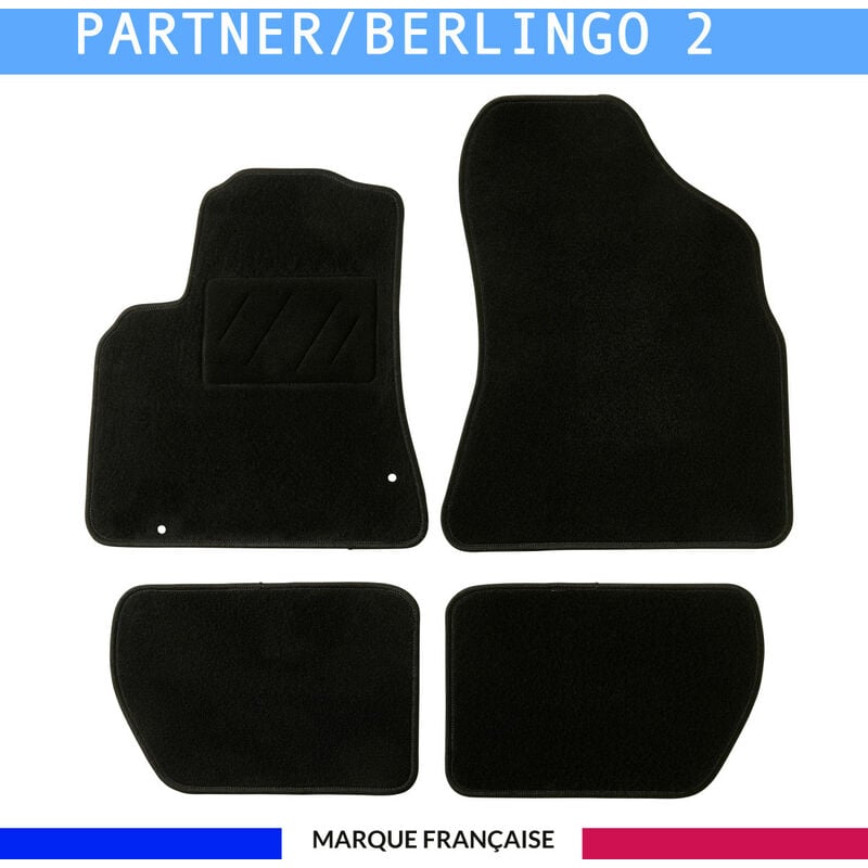 Tapis de voiture - Sur Mesure pour berlingo 2 / partner tepee (2008 - 2018) - 4 pièces - Tapis de sol antidérapant pour automobile