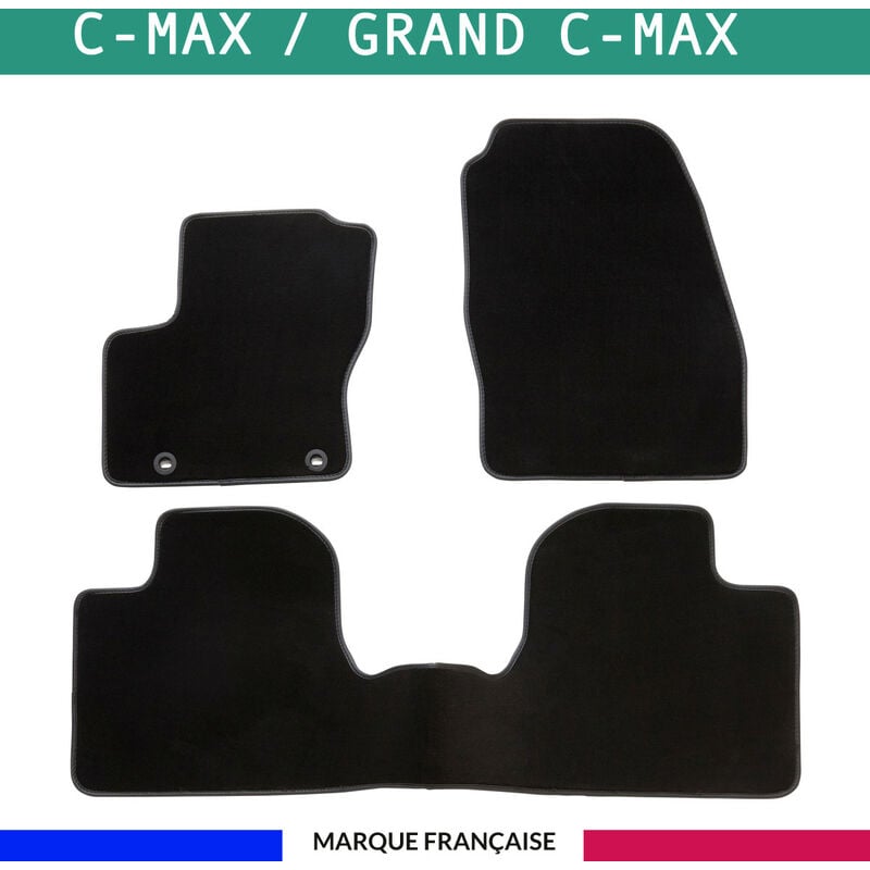 Tapis de voiture - Sur Mesure pour c-max (2010 - 2012) - 3 pièces - Tapis de sol antidérapant pour automobile