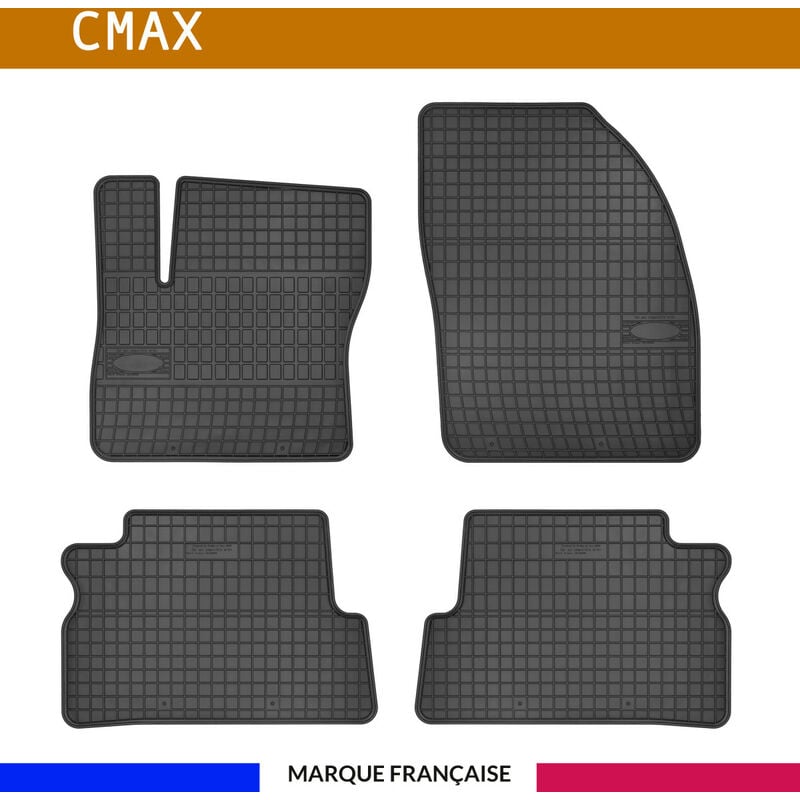 Tapis de voiture - Sur Mesure pour c-max (2010 - 2012) - 4 pièces - Tapis de sol antidérapant pour automobile - Souple
