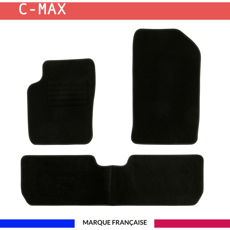 Tapis de voiture - Sur Mesure pour C-MAX (dès 2013) - 3 pièces - Tapis de sol antidérapant pour automobile