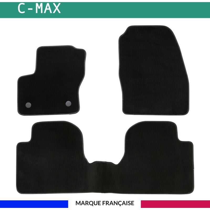 Autosweet - Tapis de voiture - Sur Mesure pour c-max (dès 2013) - 3 pièces - Tapis de sol antidérapant pour automobile